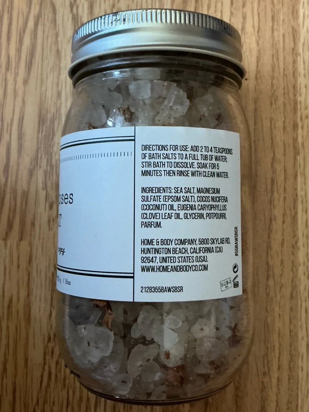 Set of 3 Botanical & Wellness Bath Salts- Lavender/Rose/Tangerine- 16 Oz- New
